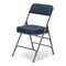 Atlas Commercial Products Triple-Braced Fabric Padded Metal Folding Chair, 2" Cushion, Navy/Gray MFC22NVYFP-2 - alternate 3